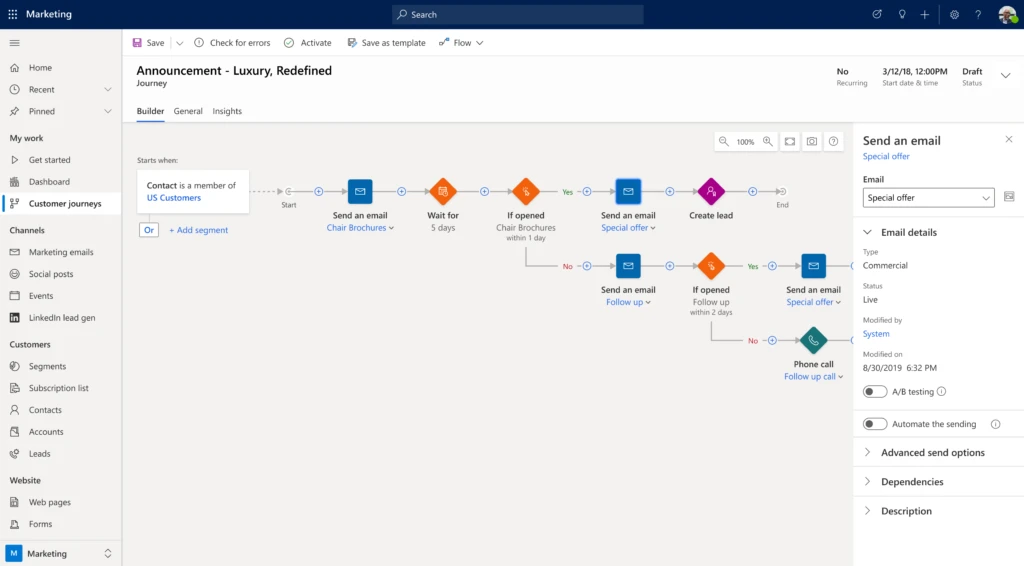 Dynamics 365 Marketing